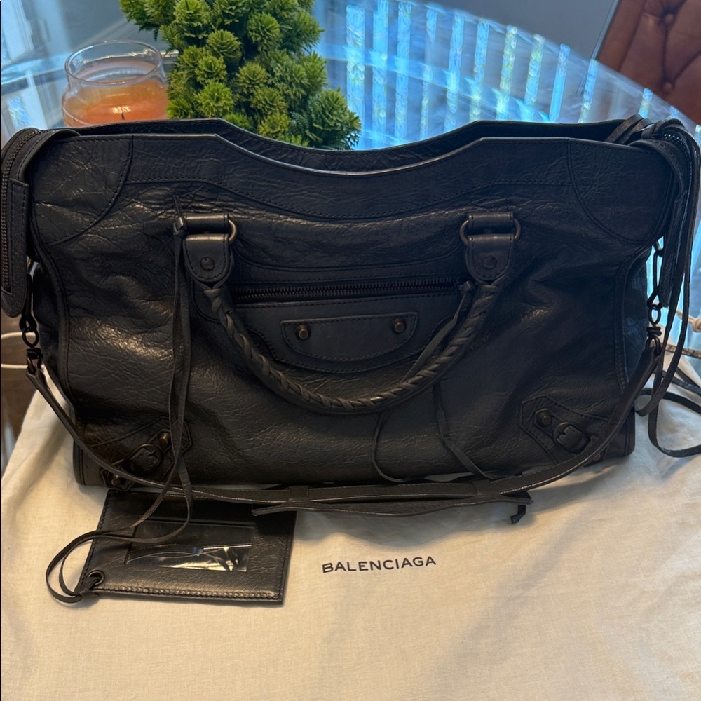 Balenciaga Black Leather City Bag
